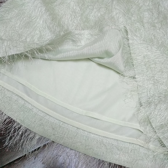 Ann Taylor Short Sleeve Fringe Top - Soft Mint - Picture 5 of 5